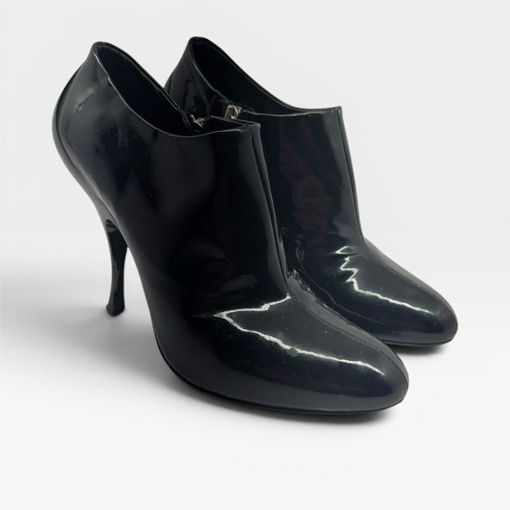 Miu Miu Patent Leather Ankle Booties Size 38 | Made in Italy
